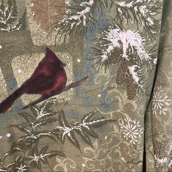Cardinal Winter Morning Sun Long Sleeve Top Sz L - Picture 3 of 4